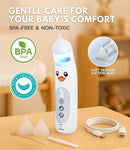 Nasal Aspirator for Baby Electric Nose Cleaner and Booger Sucker with LED Light and Music, Gentle Suction for Stuffy Nose, 5 Levels, USB-C Rechargeable, BPA-Free Silicone Tips, Easy to Clean by TinyTreasures Baby Boutique