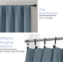 Simplebrand Ava Stone Blue Short Blackout Curtains for Bedroom 54 Inches Long 2 Panels Set, Solid Thermal Insulated, Energy Saving Window Treatment Curtains Blackout Drapes, W40 x L54 Inch, Stone Blue by TinyTreasures Baby Boutique