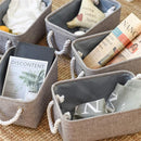 TcaFmac Basket for Organizing Cube Stgorage Bin - Small 6 Pack Fabric Storage Cubes Collapsible Baskets for Shelves with Rope, Bins for Organization Toy(Grey 12x8x5.2 inch) by TinyTreasures Baby Boutique