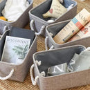 TcaFmac Basket for Organizing Cube Stgorage Bin - Small 6 Pack Fabric Storage Cubes Collapsible Baskets for Shelves with Rope, Bins for Organization Toy(Grey 12x8x5.2 inch) by CozyNest Decor