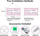 You're Like Really Pretty Neon Sign for Wall Decor, Dimmable LED Neon Lights for Bedroom, USB Powered Light Up Signs for Home Birthday Party Wedding Beauty Salon Decoration Pink LED Neon Signs by GreenHaven Gardens