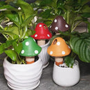 Terracotta Self Watering Spikes, 4 Pack Mushroom Self Watering Planter Insert, Vacation Plant Slow Release Watering Devices for Indoor Outdoor Plants, Colorful Large Water Globes by GreenHaven Gardens