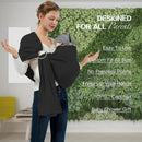 Baby Wrap Ring Sling 7-35 lbs, Baby Sling Carrier for Newborn, Toddler, Infant Holder, Lightweight Baby Carrier Wraps, Black by TinyTreasures Baby Boutique
