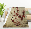 HGOD DESIGNS Bloody Hand Flannel Fleece Bed Blanket Throw Blanket Lightweight Cozy Plush Blanket for Bedroom Living Rooms Sofa Couch 40"x50" by CozyNest Decor