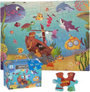 Jumbo Floor Puzzle for Kids, Large Jigsaw Puzzles 35 Piece for Kids Ages 3-5,Preschool Learning & Education Toys, Gifts for 4-8 Year Old Boys and Girls (Marine Animals 2) by TinyTreasures Baby Boutique