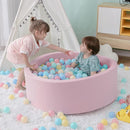 Ball Pit for Toddlers, 35.4"x 11.8" Foam Ball Pits, Indoor Soft Round Baby Playpen for Children, Ideal Gift for Toddlers, Pink, (Balls not Included) by TinyTreasures Baby Boutique