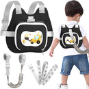 Accmor Toddler Harness Leash, Cute Excavator Child Walking Harness Tether Wristband Assistant Strap Belt Protector for Baby Boys, Collapsible Kids Leash + Anti Lost Wrist Link for Outdoor Travel Black by TinyTreasures Baby Boutique