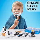 24 Pcs Barber Shop Pretend Play Toy - My First Shaving and Grooming Haircut Kit Toddler Role Play Set with Styling Accessories & Storage Box for Kids, Boys by TinyTreasures Baby Boutique