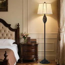 Luvkczc Vintage Floor Lamp with Cutout Design & Glowing Light - Resin Elegant Standing Lamp for Living Room, Bedroom, Office (Includes Bulb) by CozyNest Decor