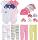 Kiddiezoom Unisex Baby Layette Essentials Giftset Clothing Set 19-Piece For Newborn Baby by TinyTreasures Baby Boutique