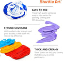 Shuttle Art Acrylic Paint, 50 Colors Acrylic Paint Set, 2oz/60ml Bottles, Rich Pigments, Water Proof, Premium for Artists, Beginners and Kids on Canvas Rocks Wood Ceramic Fabric by TinyTreasures Baby Boutique