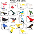 30 Pieces Realistic Bird Animals Figurines Mini Bird Animal Figures Model Cake Toppers Plastic Bird Figures Toy Simulated Toucan Ostrich Owl Flamingo Parrot Etc. Bird Figurines Garden Plant Ornaments by GreenHaven Gardens