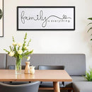 Foutcheou Family is Everything Wall Decor Sign 32"×12" for Family Living Room Large Wood Framed Wall Art Hanging Decoration (Black) by CozyNest Decor