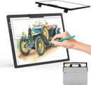 A4 Led Tracing Light Box with Carry Bag Built-in Stand,Ultra-Thin Light Pad Powered by 1500mAh Lithium Battery for Cricut Vinyl, Weeding Tool, Drawing Crafting Box/Board for Tracing, Sketching & HTV by TinyTreasures Baby Boutique