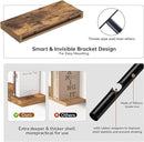 Fun Memories Floating Shelves - 16 Inch Rustic Brown Wall Shelf - Wall Mounted Shelves for Wall Decor Storage - Wooden Shelves with Invisible Brackets for Living Room, Bedroom, Kitchen, 2 Pack by CozyNest Decor