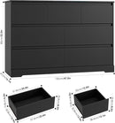 Dresser for Bedroom, Modern Black Dresser, Wood Chest of Drawers Nursery Dressers, with Storage, 7 Drawer Double with Handle Free, Large Storage Organizer for Living Room,White by TinyTreasures Baby Boutique