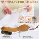 TAKAVU Stain Brush, Laundry Brush for Stain Removal, Natural Horse Hair Cleaning Brush with Ergonomic Handle, Suitable for Delicate Fabrics Without Damage, Perfect Laundry, Shoes, Boots, Home by CozyNest Decor