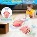 USB Rechargeable Dancing Octopus Baby Toy - Electric Crawling & Tummy Time Toy, Magical Musical Squid, Stress-Relief Desk Decor - Birthday for Kids Ages 1 2 3 4 5 6 Girls (Pink) by TinyTreasures Baby Boutique