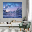 HZOHNAGO Mountain Tapestry Aurora Snow Mountain Sunset Pattern Printed Wall Tapestry Wall Hanging for Bedroom Living Room Dorm 60" W x 50" H by CozyNest Decor