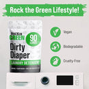 Rockin' Green Laundry Detergent, Plant based, All Natural Laundry Detergent Powder, Vegan and Biodegradable Odor Fighter, Safe for Sensitive Skin (Baby Cloth Diaper 90 Loads Unscented) by TinyTreasures Baby Boutique