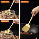 Homquen Gold Kitchen Utensils Set 4pcs, Titanium Gold Plating Stainless Steel Cooking Utensils Set, Kitchen Tools Spatulas Set, Cooking Spoons, Home Essentials Kitchen Gadgets Accessories by CozyNest Decor