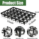 24 Cell Nursery Pots Trays (17"x11"x2") with Plastic Flat Seed Starter Trays, Durable Carrying Seedling Starter Tray, Reusable Planting Trays for Holding 2.7 inch Nursery Pots, 3 Sets Combo by GreenHaven Gardens