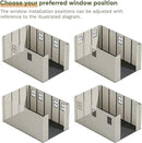 Patiowell 8 x 12 FT Plastic Outdoor Storage Shed with Floor, Resin Shed with Window and Lockable Door for Garden, Backyard, Tool Storage Use, Easy to Install in Beige (Kick-it Shed) by GreenHaven Gardens