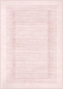 Wonnitar Washable Striped Living Room Area Rug 5x7, Non-Slip Berber Stripe Pink Area Rugs for Bedroom Girls, Low Pile Soft Large Throw Carpet for Kids Nursery Room (Pink,5' x 7') by CozyNest Decor