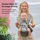 Baby Carrier with Hip Seat, SEEDNUR 6-in-1 Baby Carrier Newborn to Toddler, Ergonomic & Lightweight Toddler Carrier, Adjustable Baby Holder Carrier to Hands-Free Perfect for Travel and Shopping by TinyTreasures Baby Boutique