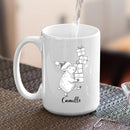 Personalized Name Sheep Lover Coffee Mug, Funny Sheep White Cup Gift For Men Women Dad Mom Daughter Son, Custom Sheeps Accent Ceramic Teacup 11 15 Oz, Sheeps Travel Mug Gift for Birthday Christmas by TinyTreasures Baby Boutique