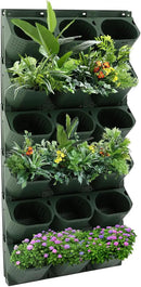 Self Watering Wall Planter | 36 Pots Vertical Garden Planter for Indoor Plants | Wall-Mounted Stackable wall planter | Hanging Plant Flower Pot Holder | 10.56 Fl Oz Each Individual Pot | Army Green by CozyNest Decor