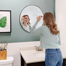 Fabuday Black Round Mirror for Wall 24 inch - Circle Mirror for Bathroom, Entryway, Living Room, Hallway, Vanity Decor, Big Matte Metal Frame Mirror by CozyNest Decor