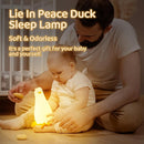 Existential Crisis Duck Lamp - 3-Level Dimmable Rechargeable Night Light for Kids Breastfeeding & Nursery | Silicone, Touch Control & Lying Flat Design, Toddler Room Safe (Ducky Lay Lamp) by TinyTreasures Baby Boutique