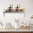 HARDURA Stainless Steel Shelf 18" x 60", 450lb Commercial Shelves Wall Mount Metal Shelving with Backsplash and Brackets for Kitchen, Restaurant, Laundry Room and Home by CozyNest Decor
