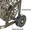 GOFORWILD Garden Hose Reel Cart with Wheel, Hold up to 200 Ft of 5/8" Hose, Heavy Duty Steel Frame Water Hose Reel Cart with Storage Basket, Mobile Hose Reel for Outside Garden Lawn Yard by GreenHaven Gardens