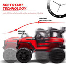 24V 9Ah Ride on Toy for Big Kids, 4x4 2 Seater Ride on Car Truck w/Remote Control, 4x200W Motors - Bright Red by TinyTreasures Baby Boutique