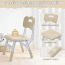 Kids Table and 2 Chairs Set, Height Adjustable (17.7"-26.1") Toddler Table and Chair Set, Multi-Activity Table with Graffiti Desktop, Children’s Table and Chairs for Classroom, Home & Daycare by CozyNest Decor