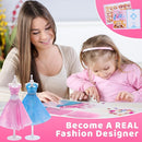 AHCo. Fashion Designer Kit with 5 Mannequins & 2 Extra Poseable Dolls, Sewing & Arts Crafts Kit for Girls Ages 5 6 7 8-12, Creative Birthday Gift for Kids by TinyTreasures Baby Boutique