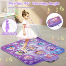 Dance Mat for 3-12 Year Old Girls, Frozen Dance Pad with Wireless Bluetooth, Purple Electronic Music Princess Toys Birthday for Kids and Toddlers Ages 3 4 5 6 7 8 9 10 + by TinyTreasures Baby Boutique