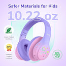 EarFun K4 Kids Bluetooth Headphones, Wireless Headphones with LED Lights, 74/85/94dBA Volume Limited, Built-in Mic, 90H Playtime, Bluetooth 5.4 Over Ear Headphone for iPad/Tablet/School, Violet by TinyTreasures Baby Boutique