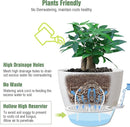 12inch Self Watering Pots, Plastic Planters with Mesh Drainage Holes and Deep Reservoir for Indoor Outdoor Garden Plants and Flowers, White by GreenHaven Gardens