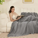 EMME Cotton Muslin Blanket King Size - Soft, Breathable Layering Blanket, 108"x90", All Season Gauze, Grey by CozyNest Decor