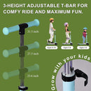 3-Wheel Light-Up Kids Scooter, 20 Different Light Patterns,Three Adjustable Heights,Lean to Steer, Balance Scooter for Ages 3-8 by TinyTreasures Baby Boutique