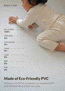 Baby Care Play Mat (Medium, Hygge - Twig & Maze) 73’’ x 49’’ Original One-Piece Reversible Rollable Waterproof Play Mat for Infants, Babies, Toddler, and Kids by TinyTreasures Baby Boutique
