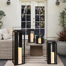 5plots 4" x 8" Single Waterproof Outdoor Flameless Candles, Battery Operated Flickering LED Pillar Candles with Remote and Timers for Indoor Outdoor Lanterns, Long Lasting, Large by CozyNest Decor