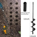TCBWFY Auger Drill Bit for Planting,1.6"x12"Solid Shaft Garden Auger Drill Bit with Extensive Spirals,Spiral Hole Drill Bit for Planting Bulbs,Flowers,Post Holes,Earth Auger for 3/8" Hex Drive Drill by GreenHaven Gardens