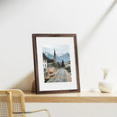 Vittanly 11x14 Picture Frames Set of 9, Shatter Resistant Plexiglass, Display 8x10 Pictures with Mat or 11x14 without Mat, Photo Frames for Wall or Tabletop, Engineered Wood, Walnut by CozyNest Decor