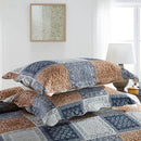 NEWLAKE Quilt Bedspread Sets-Color Block Pattern Reversible Coverlet Set,King Size by CozyNest Decor
