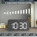 uscce Wooden Digital Alarm Clocks for Bedrooms: Dimmable Dual Alarm Clock with Large Numbers for Bedside Desk - Loud Alarm for Heavy Sleepers with Volume Control - Wood Decor & Gifts by CozyNest Decor