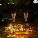2 Pack DIBIEECN Dragonfly Solar Pathway Lights Outdoor,Metal Garden Decorations Outdoor Lights with Patterns and Warm Light,Waterproof Landscape Lighting for Path Patio Backyard Walkway Yard by GreenHaven Gardens